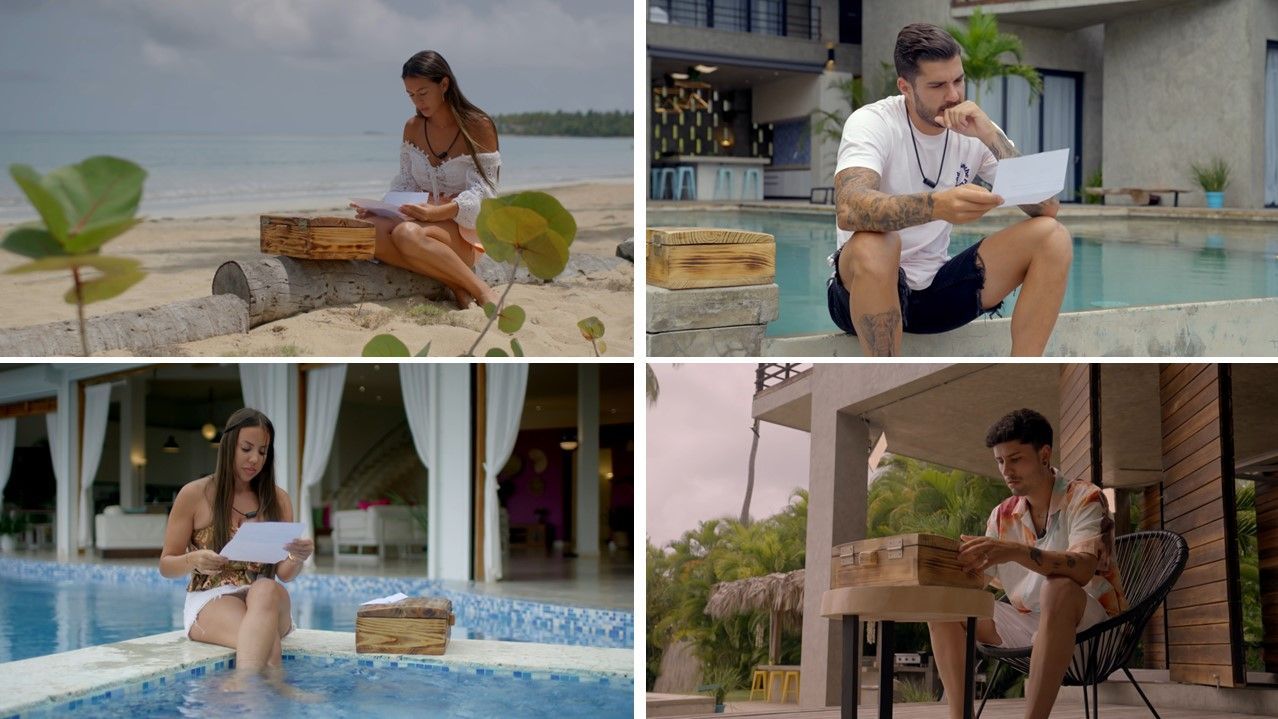 La primera hoguera de emergencia y las cartas que las parejas se escribieron antes de comenzar la experiencia, en ‘La Isla de las Tentaciones’