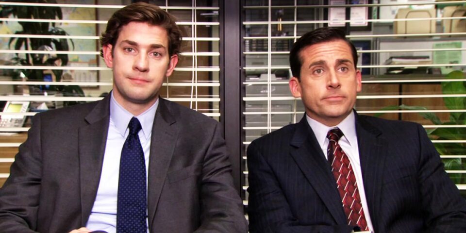 John Krasinski y Steve Carell en 'The Office'