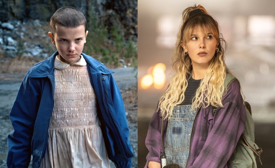 Millie Bobby Brown en 'Stranger Things' y en 'Estado eléctrico'