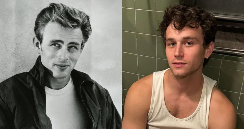 James Dean en la promoción de 'Rebelde sin causa' / Brandon Flynn en Instagram