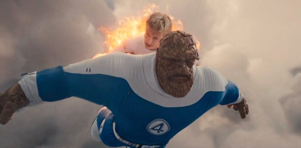 Johnny Storm y La Cosa en 'Los 4 Fantásticos: Primeros pasos'