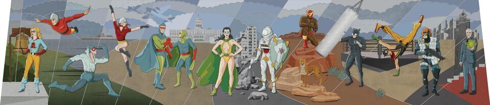 Revelado el mural de la historia de los metahumanos de 'Superman'