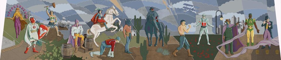 Revelado el mural de la historia de los metahumanos de 'Superman'