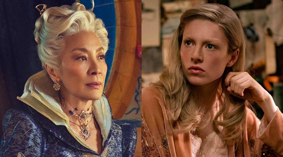 Michelle Yeoh en 'Wicked' y Hunter Schafer en 'Los Juegos del Hambre: Balada de pájaros cantores y serpientes'