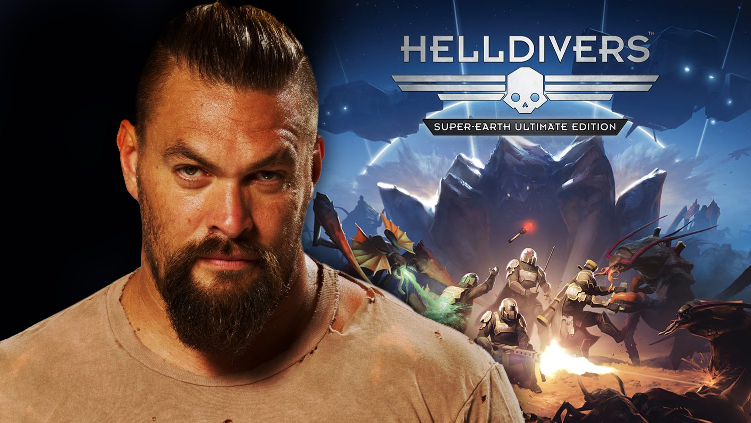 Jason Momoa en el universo Helldivers